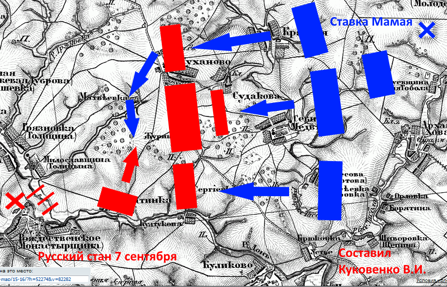 Поле куликово где находится карта